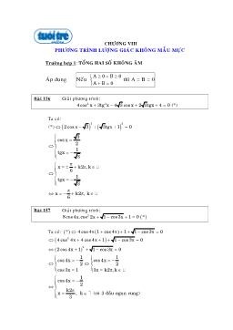 Chuyên đề Lượng giác - Chương VIII: Phương trình lượng giác không mẫu mực