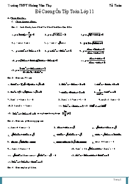 Đề Cương Ôn Tập Toán Lớp 11