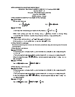 Đề kiểm tra chất lượng học kỳ II môn thi: Toán 12