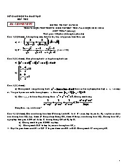 Đề thi tuyển sinh 10 trung học phổ thông chuyên Bến Tre năm học 2012 – 2013 môn Toán (chung)