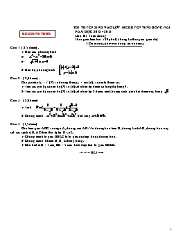 Đề thi tuyển sinh vào lớp 10 chuyên tỉnh Đồng Nai năm học 2012 - 2013 môn thi: Toán chung