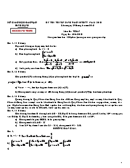 Đề thi tuyển sinh vào lớp 10 THPT tỉnh Bình Định năm học 2012 - 2013 môn thi: Toán