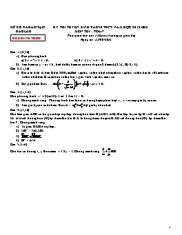 Đề thi tuyển sinh vào lớp 10 THPT tỉnh Đăk lăk năm học 2012 - 2013 môn thi: Toán