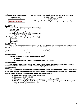 Đề thi tuyển sinh vào lớp 10 THPT tỉnh Quảng Trị năm học 2012 - 2013 môn thi: Toán