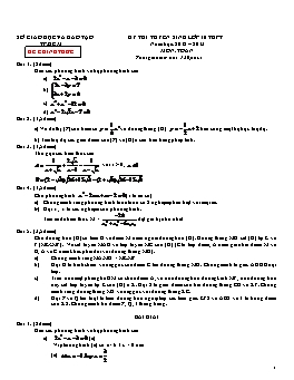 Đề thi tuyển sinh vào lớp 10 THPT TP. HCM năm học 2012 - 2013 môn thi: Toán