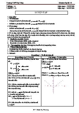 Giáo án Đại số 10 tiết 12: Luyện tập