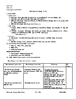 Giáo án Đại số 11 Cơ bản tiết 18: Bài tập ôn chương I (t1)