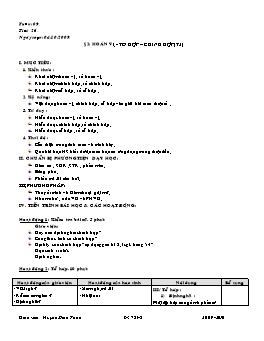 Giáo án Đại số 11 Cơ bản tiết 26: Hoán vị - Tổ hợp – chỉnh hợp (t3)