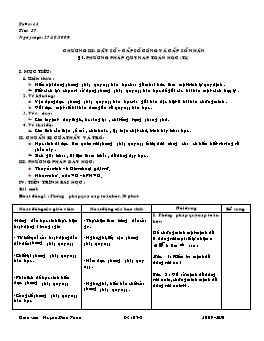 Giáo án Đại số 11 Cơ bản tiết 37: Phương pháp quy nạp toán học (t1)