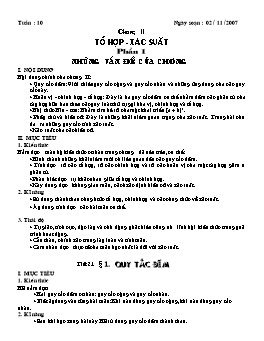 Giáo án Đại số 11 tuần 10 + 11