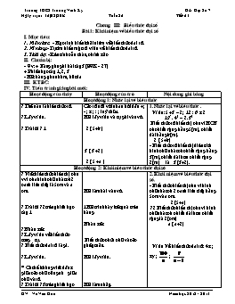 Giáo án Đại số 7 - Tuần 25 - Trường THCS Trương Vĩnh Ký