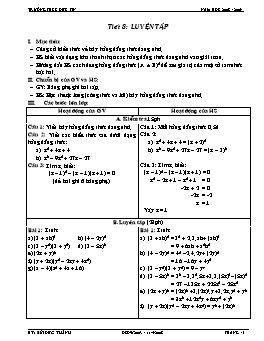 Giáo án Đại số 8 kì 1 - Trường thcs Đức Tín