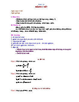 Giáo án Đại số & Giải tích 11 tiết 24: Kiểm tra 1 tiết