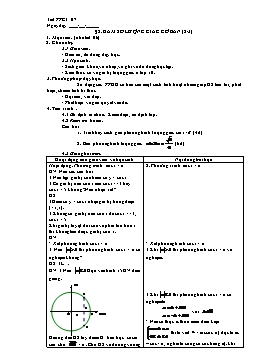 Giáo án Đại số Giải tích 11 tiết 7: Hàm số lượng giác cơ bản (2/3)