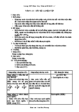 Giáo án Đại số & Giải tích khối 11 tiết 49: Dãy số