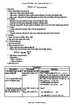 Giáo án Đại số & Giải tích khối 11 tiết 52, 53: Cấp số cộng