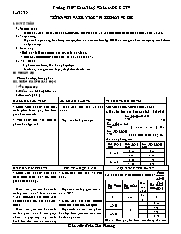 Giáo án Đại số & Giải tích khối 11 tiết 67, 68