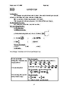 Giáo án Đại số khối 7 tiết 5: Luyện tập