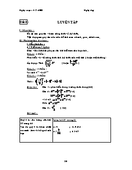 Giáo án Đại số khối 7 tiết 8: Luyện tập
