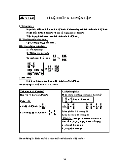 Giáo án Đại số khối 7 tiết 9, 10: Tỉ lệ thức & luyện tập