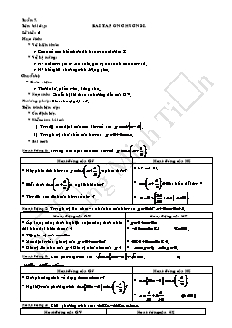 Giáo án Đại số và Giải tích 11: Bài tập ôn chương I