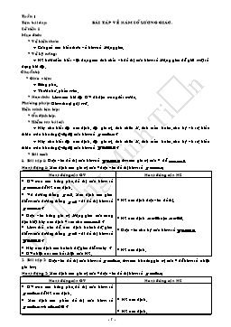 Giáo án Đại số và Giải tích 11: Bài tập về hàm số lượng giác