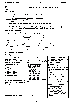 Giáo án Hình 8 tiết 42: Khái niệm hai tam giác đồng dạng