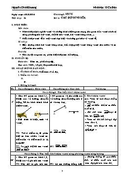 Giáo án Hình Học 10 Cơ Bản cả năm - Nguyễn Đình Khương