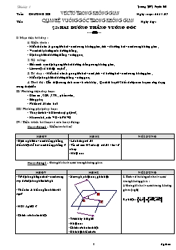 Giáo án Hình học 11 - Chương III - Bài 2: Hai đường thẳng vuông góc