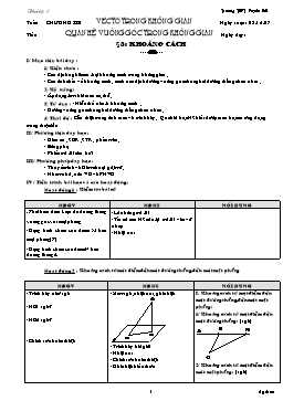 Giáo án Hình học 11 - Chương III - Bài 5: Khoảng cách