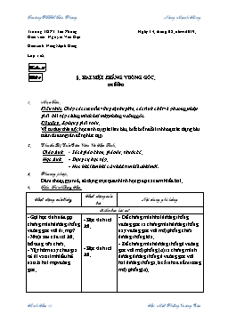 Giáo án Hình học 11: Hai mặt phẳng vuông góc