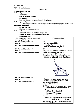 Giáo án Hình học 11 tiết 2: Luyện tập