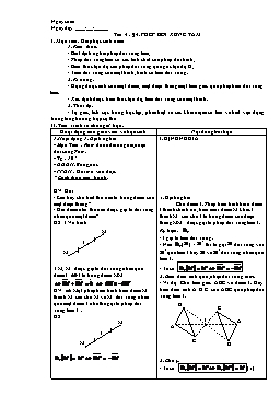 Giáo án Hình học 11 tiết 4: Phép đối xứng tâm