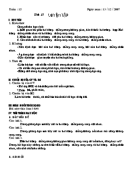 Giáo án Hình học 11 tuần 9 + 10