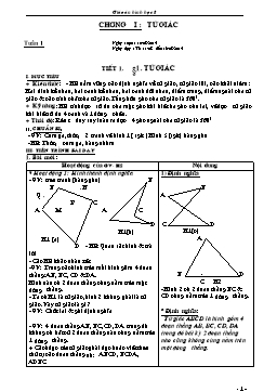 Giáo án Hình học 8 cả năm theo chuẩn KTKN