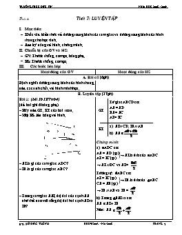 Giáo án Hình học 8 kì 1 - Trường thcs Đức Tín