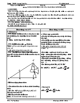 Giáo án Hình học 8 - Tuần 28 - Trường THCS Trương Vĩnh Ký