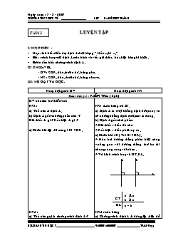 Giáo án Hình học khối 7 tiết 13: Luyện tập