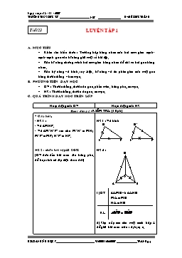 Giáo án Hình học khối 7 tiết 23: Luyện tập 1