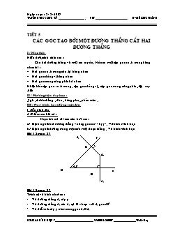 Giáo án Hình học khối 7 tiết 5, 6