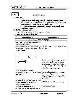 Giáo án Hình học khối 7 tiết 7: Luyện tập