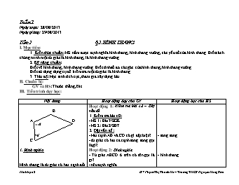 Giáo án Hình học khối 8 tiết 2: Hình thang