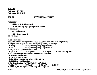 Giáo án Hình học khối 8 tiết 25: Kiểm tra một tiết