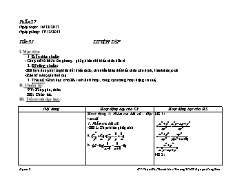 Giáo án môn Đại số 8 tiết 35: Luyện tập