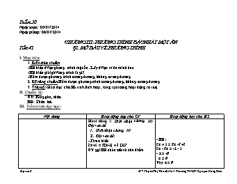 Giáo án môn Đại số 8 tiết 41: Mở đầu về phương trình