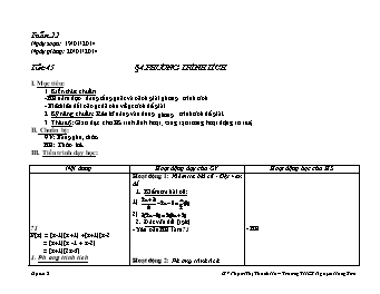 Giáo án môn Đại số 8 tiết 45: Phương trình tích
