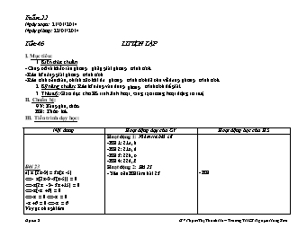 Giáo án môn Đại số 8 tiết 46: Luyện tập