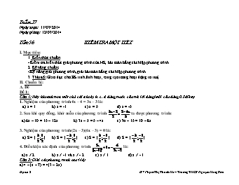 Giáo án môn Đại số 8 tiết 56: Kiểm tra một tiết