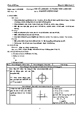 Giáo án môn Đại số & Giải tích 11 tiết 1: Hàm số lượng giác