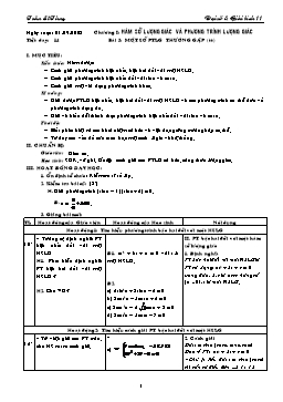 Giáo án môn Đại số & Giải tích 11 tiết 14: Một số phương trình lượng giác thường gặp (tt)